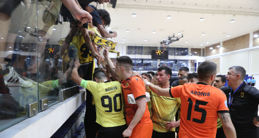 Futsal: H AEK ισοπέδωσε 8-1 τη Sjarmtrollan στο CL (VIDEO)